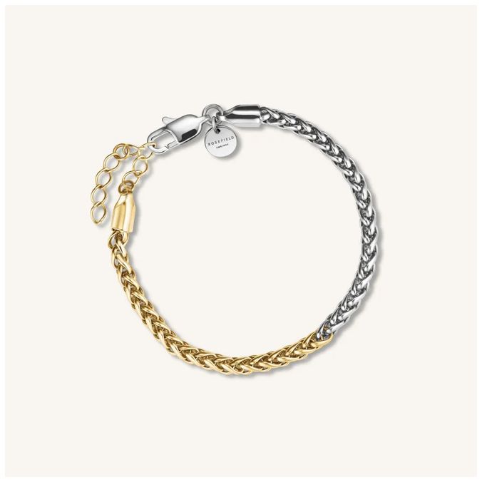 Rosefield Jewellery JBDHG-J704 Duotone Herringbone Bracelet