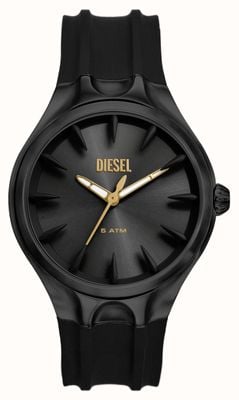 Diesel Men's Streamline (44mm) Black Dial / Black Silicone Strap DZ2217