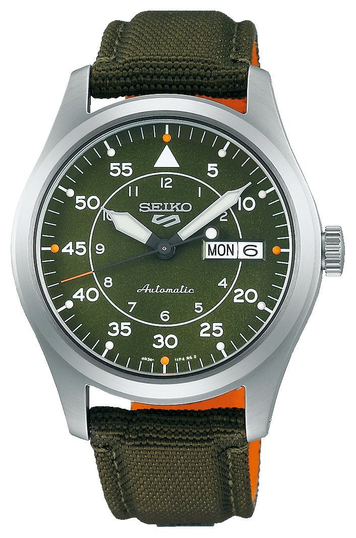 Seiko SRPH29K1 5 Sports Flieger Automatic Green Dial Green Watch