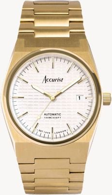 Accurist Origin Men's (41mm) White Dial / Gold Ion-Plated Stainless Steel Bracelet 70021