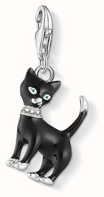 Thomas Sabo Sterling Silver | Enamel | Black Cat | Charm 1725-041-11