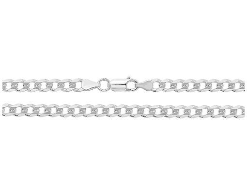 Treasure House G1001/26 Silver Curb Lobster Clasp Chain 26 Jewellery