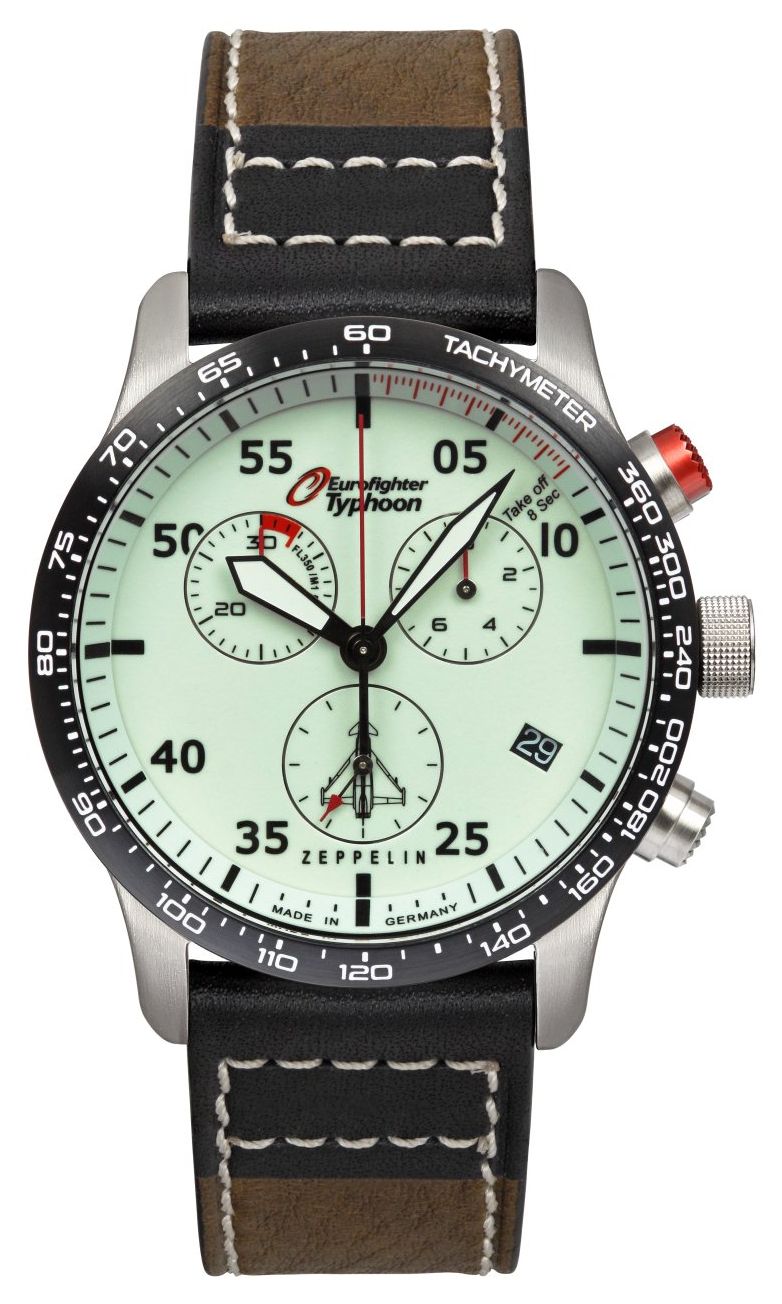 Zeppelin 7298-5 Eurofighter Quartz Chronograph (43mm) Full- Watch