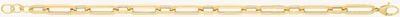 9ct Yellow Gold Hollow Paperclip Bracelet BR694