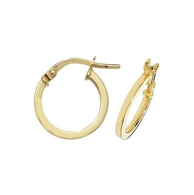 Treasure House ER1007-10 9k Yellow Gold Hoop Earrings 10 mm Jewellery