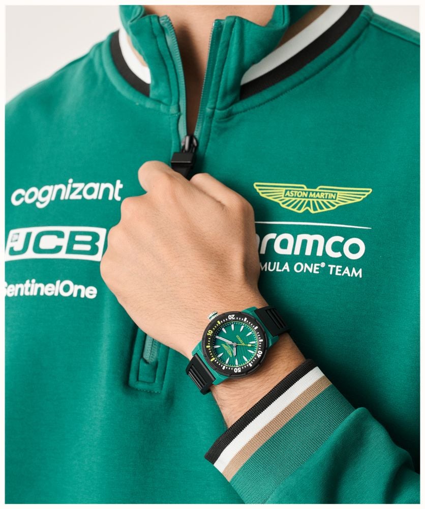 Aston Martin Aramco Formula One™ Team PDK W Quartz (40mm) Podium Green Dial / Black Silicone Strap Watch MTFK1F502 - alternate view 6