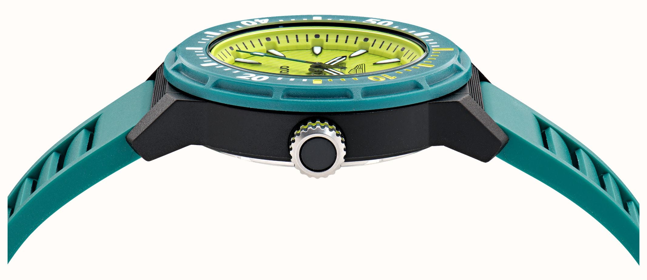 Aston Martin Aramco Formula One™ Team PDK W Quartz (40mm) Yellow Dial / Podium Green Silicone Strap Watch MTFK1F501 - alternate view 3
