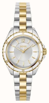 BOSS SAGE AQUA Three-Hand Quartz (30mm) Silver Dial / Two-Tone Stainless Steel Bracelet 1502848