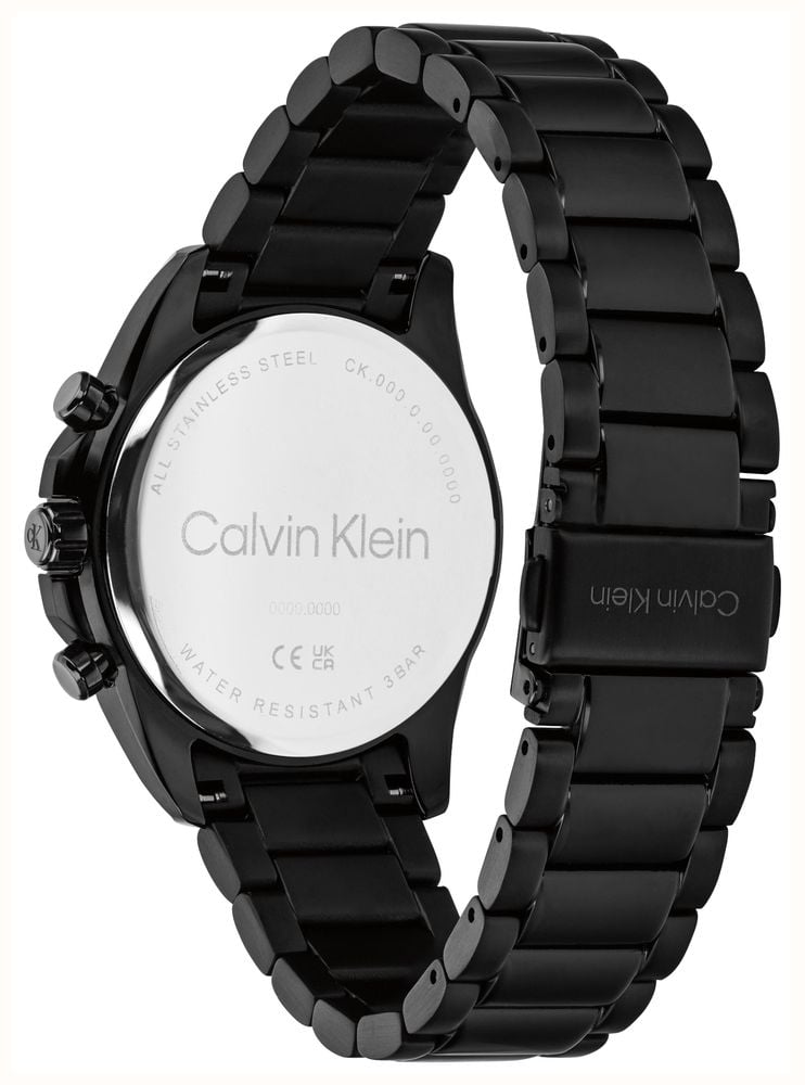Calvin Klein Sport Luxe Quartz Chronograph (40mm) Black Dial / Black PVD Stainless Steel Bracelet 25200609 - alternate view 2