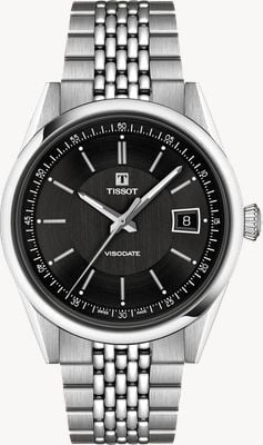 Tissot Visodate Powermatic 80 (39mm) Black Dial / Stainless Steel Bracelet T1574071105100