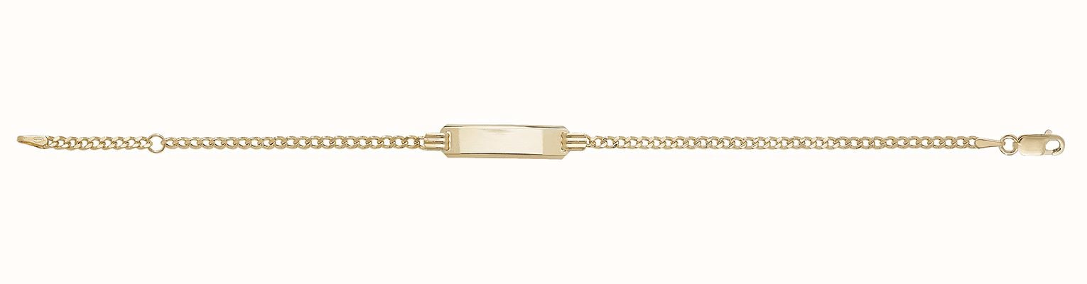 James Moore TH Ladies 9ct Yellow Gold Babies' 5.5+1 Inches ID Bracelet BR247