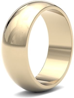 James Moore Wedding Rings | 9ct Yellow Gold | 7mm | Medium | D-Shape | AG_7LMD-9Y