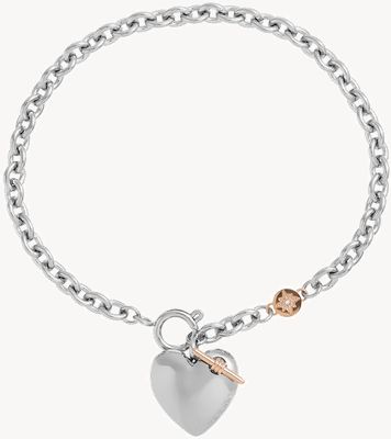 Olivia Burton Classic Knot Heart Silver Bracelet 24100035