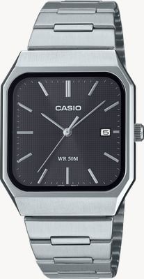 Casio Core MTP-B185D Slim (32.5mm) Black Dial / Stainless Steel Bracelet MTP-B185D-1AVEF